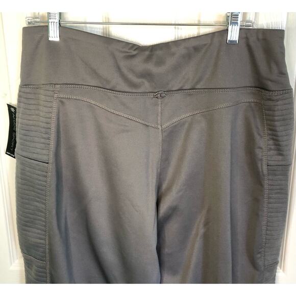 NWT Tahari Sport Gray High Waisted Leggings Zip Pockets Athleisure - Size 3X - Picture 5 of 8